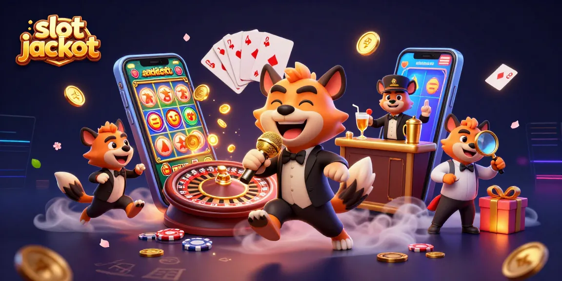 Experience slot jackpot excitement with hyenas in a comedic casino scene featuring vibrant game elements.