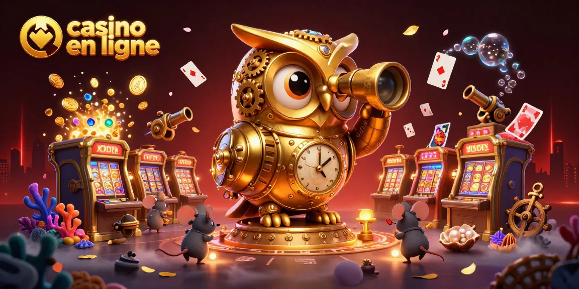 Explorez le monde captivant du casino en ligne avec une illustration 3D riche et dynamique.