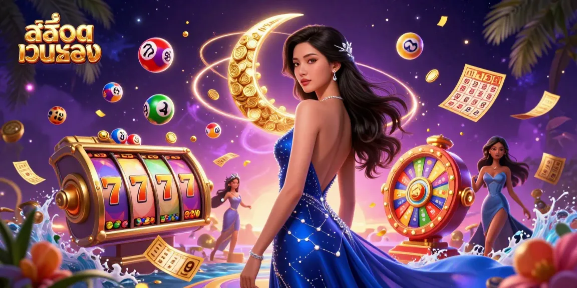 Experience thrilling สล็อตเว็บตรง gameplay with vibrant slot reels and dynamic lottery elements.