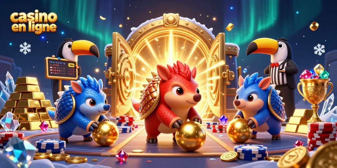 Casino en ligne : deux pangolins rivalisent dans un jeu animé de poker