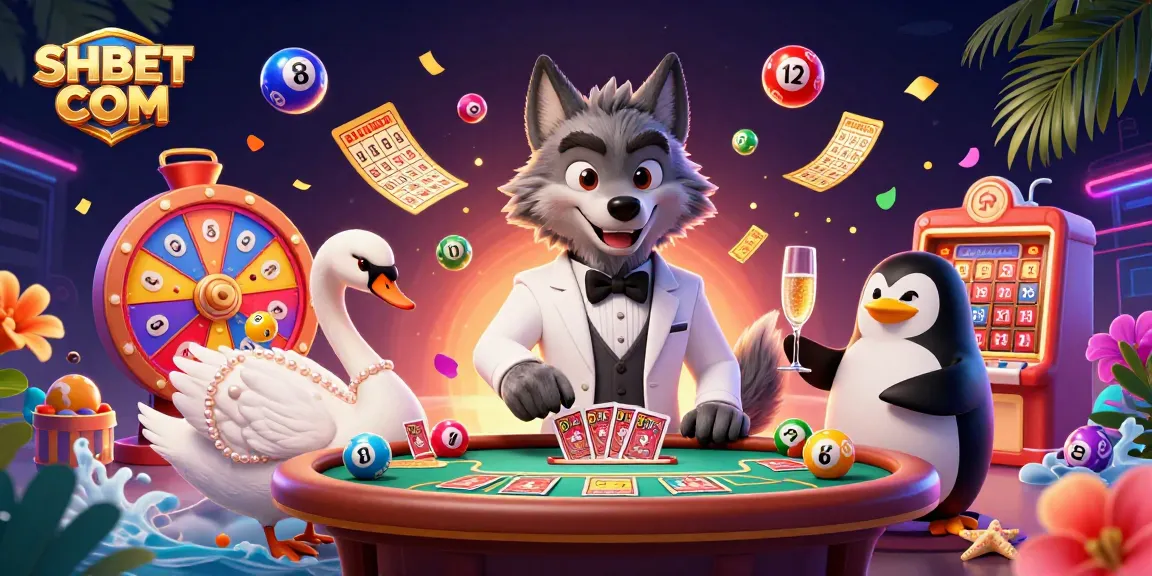 Experience the thrill of SHBET COM with vibrant scenes of casino excitement and stunning 3D characters.