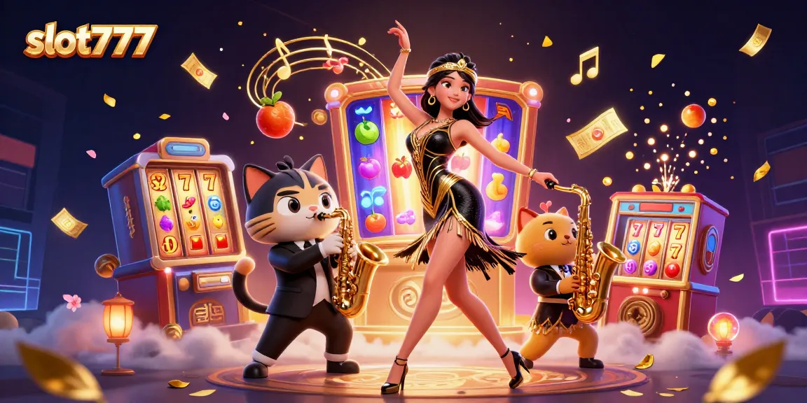 Play exciting slot777 games featuring vibrant characters and lively casino elements