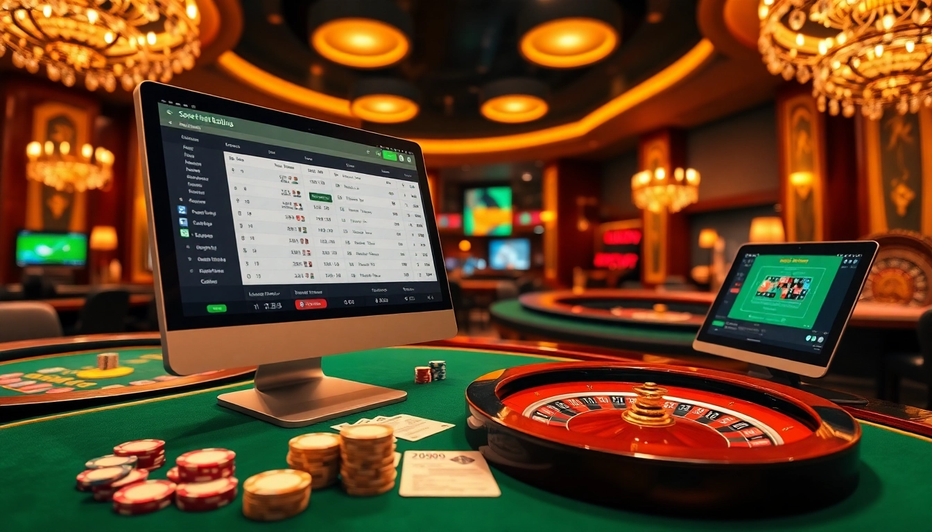 Experience thrilling Taruhan bola action with exciting digital betting interfaces and vibrant casino elements.
