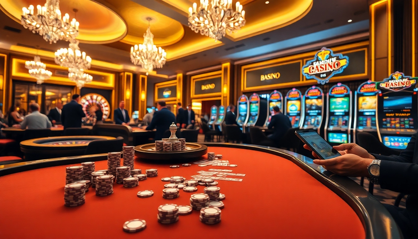 Découvrez l'excitation du casino en ligne 2026 avec des tables de jeu élégantes et des machines à sous vibrantes.