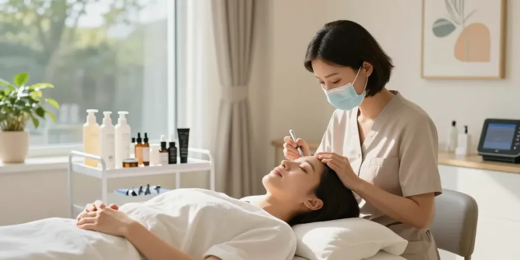 Augenringe mit der CCeye® Behandlung in einem modernen Schönheitssalon beseitigen.