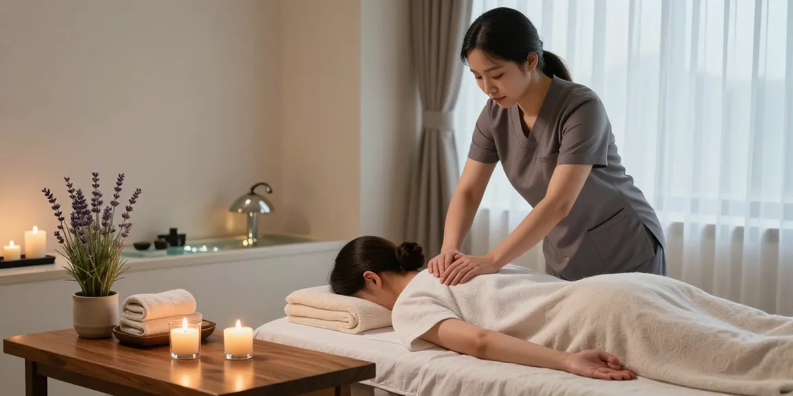 Experience tranquil 영등포스웨디시 massage in a serene spa atmosphere with soothing elements.