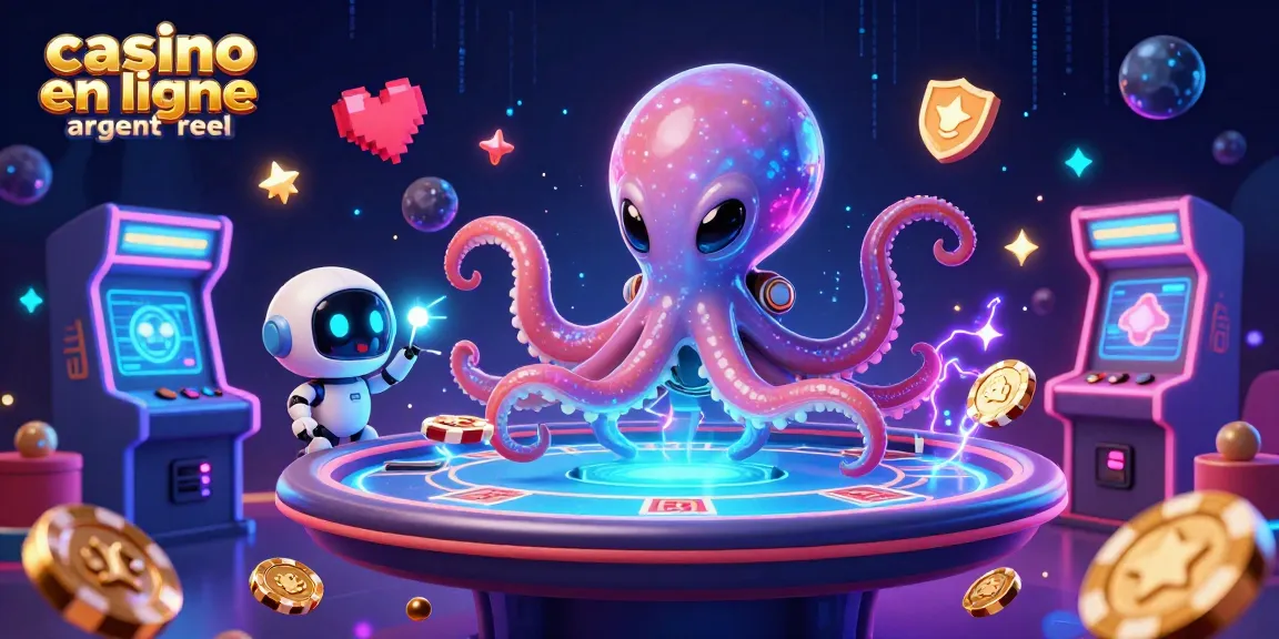 Jouez au casino en ligne argent réel avec un décor dynamique et amusant d'un octopus alien et d'une ambiance futuriste.