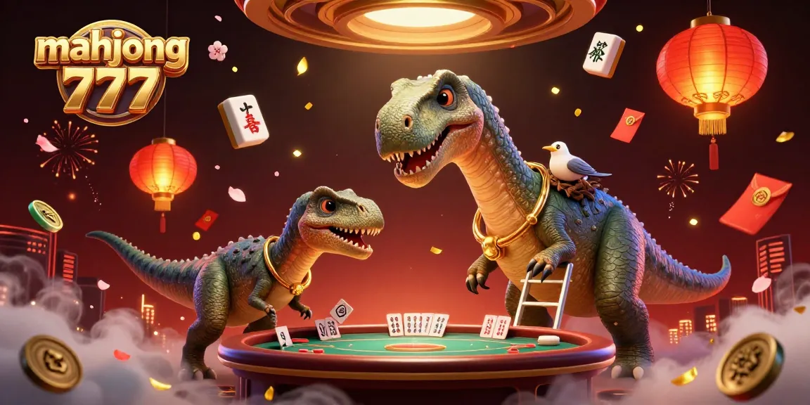 Experience mahjong 777 fun with a vibrant 3D casino scene featuring unique gaming elements.