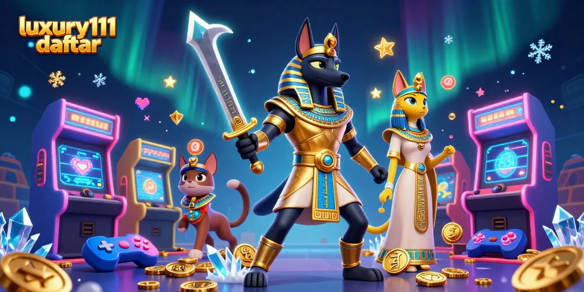 Experience thrilling gameplay with luxury111 daftar in a vibrant, dynamic casino-themed 3D illustration.