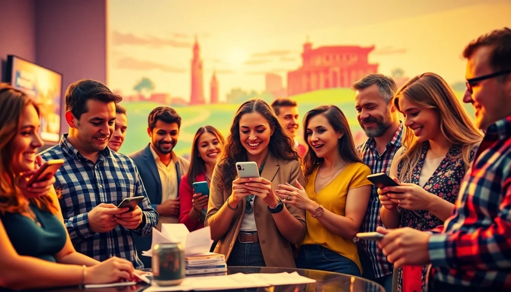 Engaging atmosphere of sportsbooks in Alabama showcasing people betting excitedly on diverse sporting events.