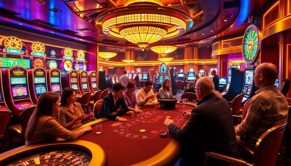 Tham gia trải nghiệm chơi đầy hồi hộp tại casino có bàn roulette theo chủ đề CG 79 và máy đánh bạc sống động.
