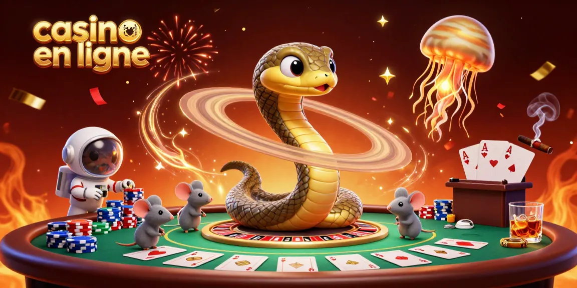 Jouez à des jeux captivants sur un casino en ligne, avec une ambiance pétillante et des éléments de jeu autour.